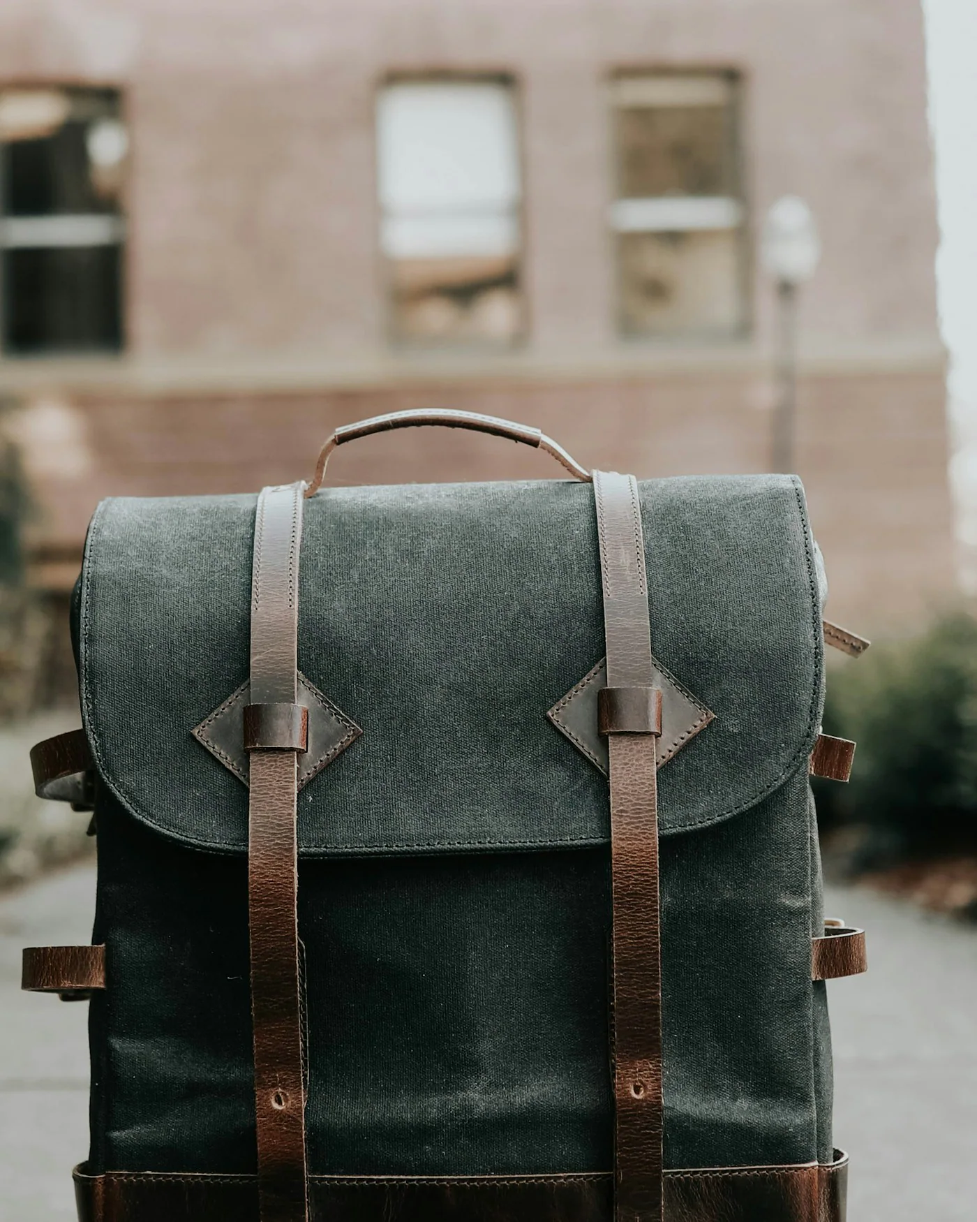 Metro Flap Leather Backpack